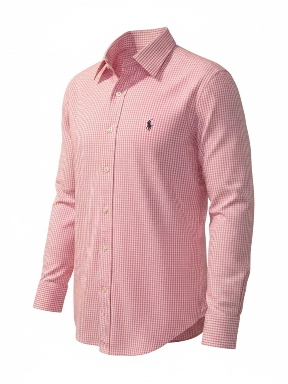 Ralph Lauren Pink Gingham Button-Down Shirt